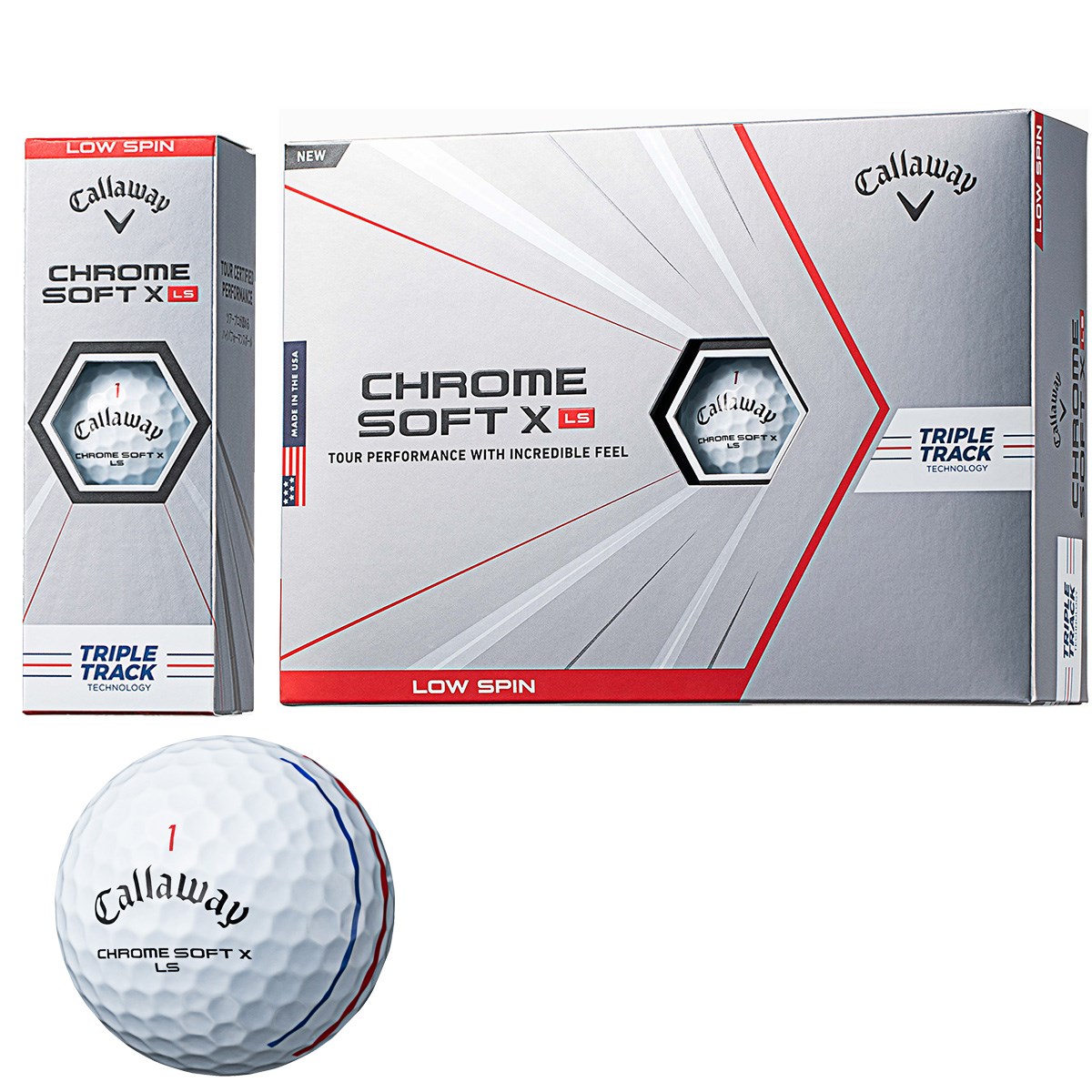 CHROME SOFT X LS TRIPLE TRACK ボール(ゴルフボール)