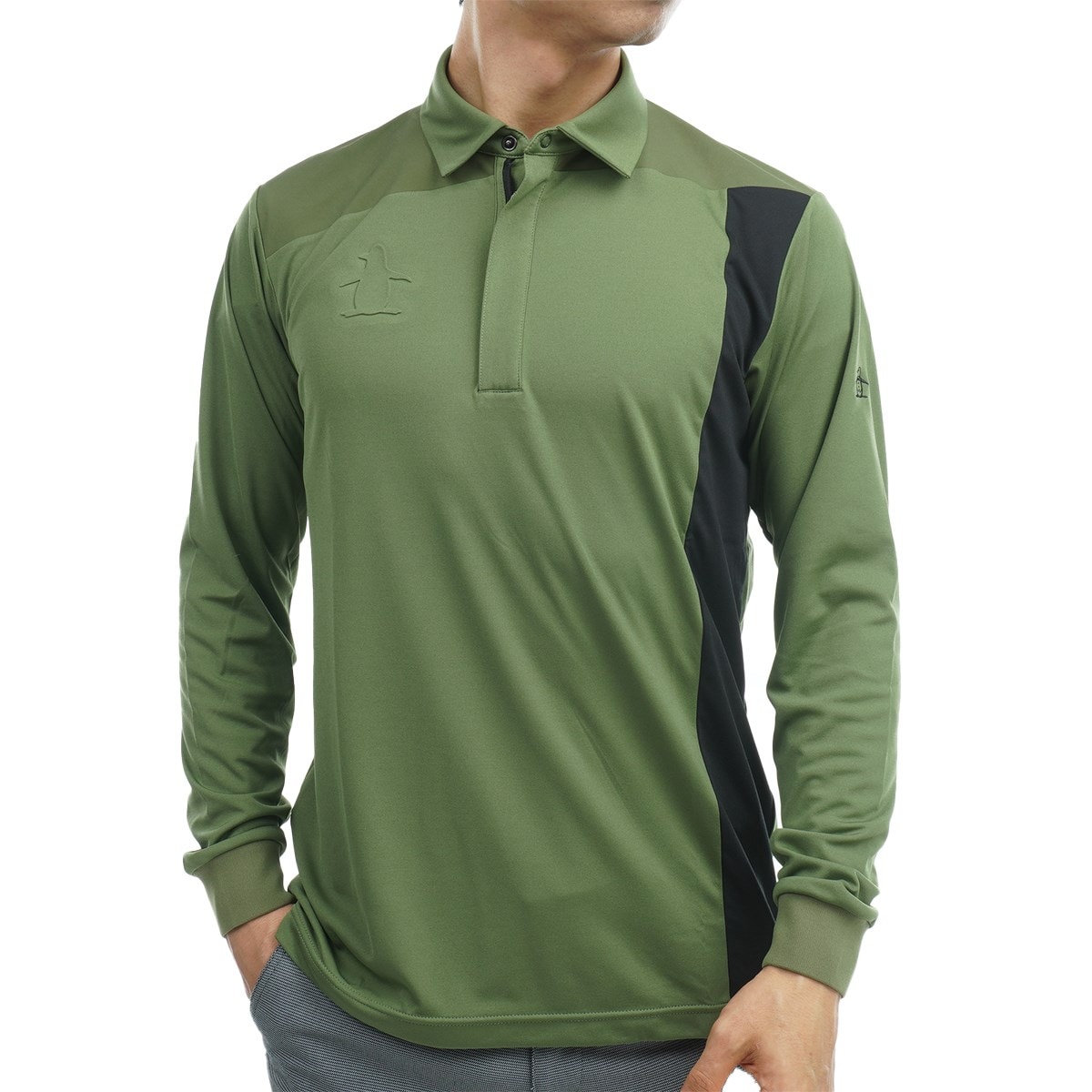 撥水 カラーブロック長袖ポロシャツ(長袖シャツ・ポロシャツ)Munsingwear(マンシングウェア) MGMUJB05の通販 - GDOゴルフ ショップ(0000676006)
