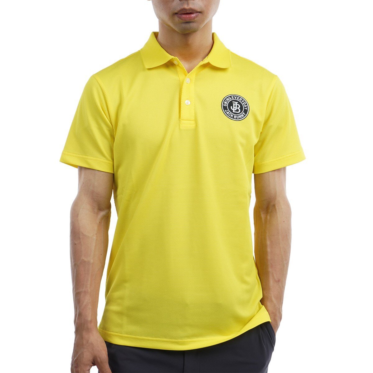ラッピング無料】 ジャックバニー ゴルフウェア レディース ポロシャツ 半袖 黄 サイズ2